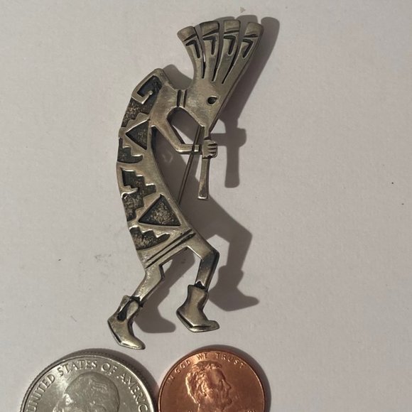 Vintage Sterling Silver 925 Metal Charm, Egyptian, Man, Broach, Pendant for Neck - Picture 1 of 3